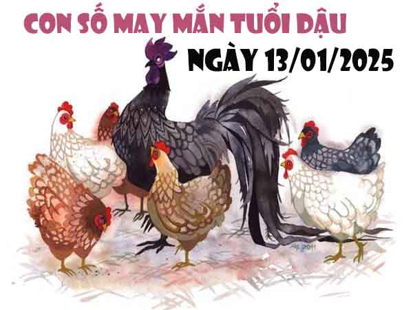 Con số phát tài tuổi Dậu ngày 13/1/2025 thứ 2 hôm nay