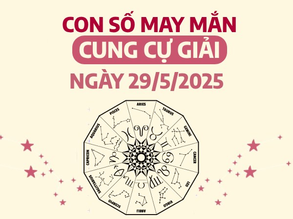 Tổng hợp con số cát lộc cung Cự Giải ngày 29/5/2025