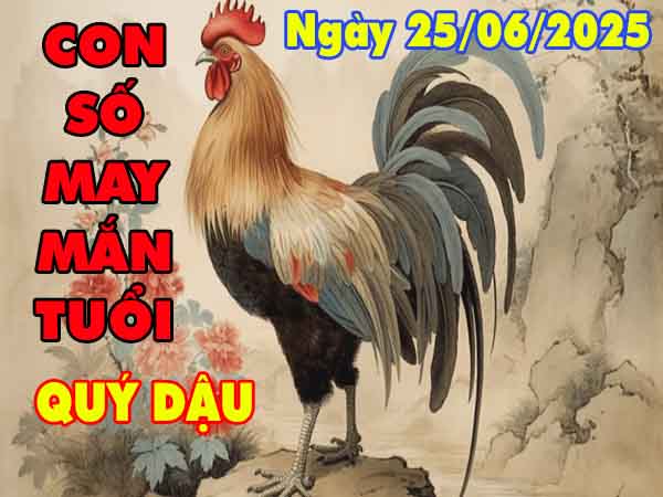 Con số tài lộc tuổi Quý Dậu ngày 25/6/2025 thứ 4 hôm nay