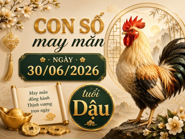 Kích hoạt tài lộc với con số may mắn ngày 30/06/2026 tuổi Dậu