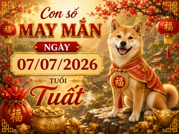 Đón lộc lớn với con số may mắn ngày 07/07/2026 tuổi Tuất
