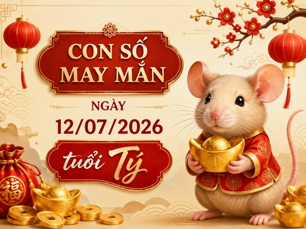 Hút tài lộc với con số may mắn ngày 12/07/2026 tuổi Tý